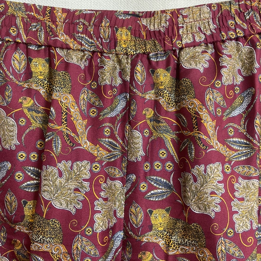 Gorgeous jungle pattern silk pajama trousers